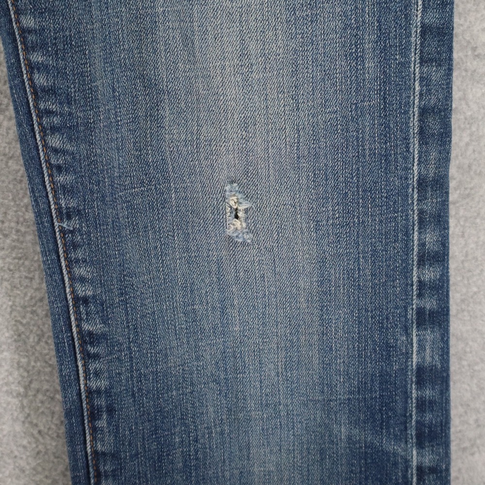 Cabi Jeans Womens 4 513 Low-Rise Straight Leg Stretch Flex Distressed Denim Blue - Picture 3 of 13